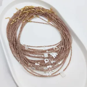 BEADED INITIAL NECKLACE
