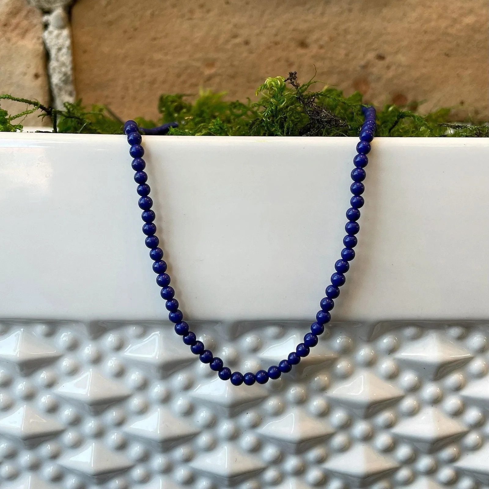 Beaded Lapis Necklace