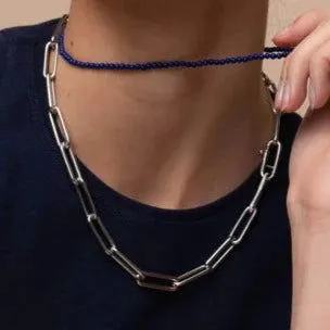 Beaded Lapis Necklace