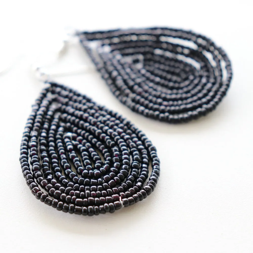 Beaded Tear Drop Earrings