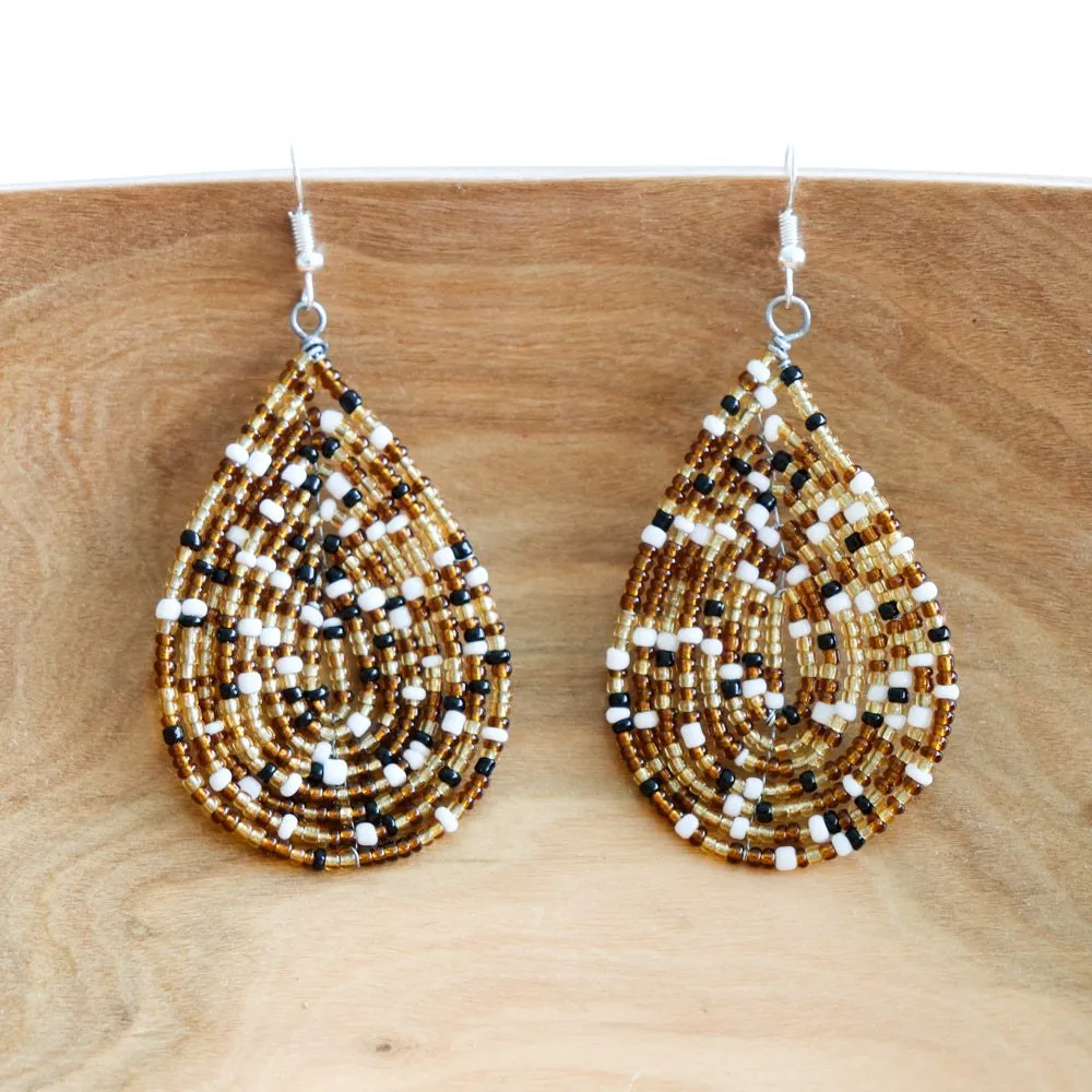 Beaded Tear Drop Earrings