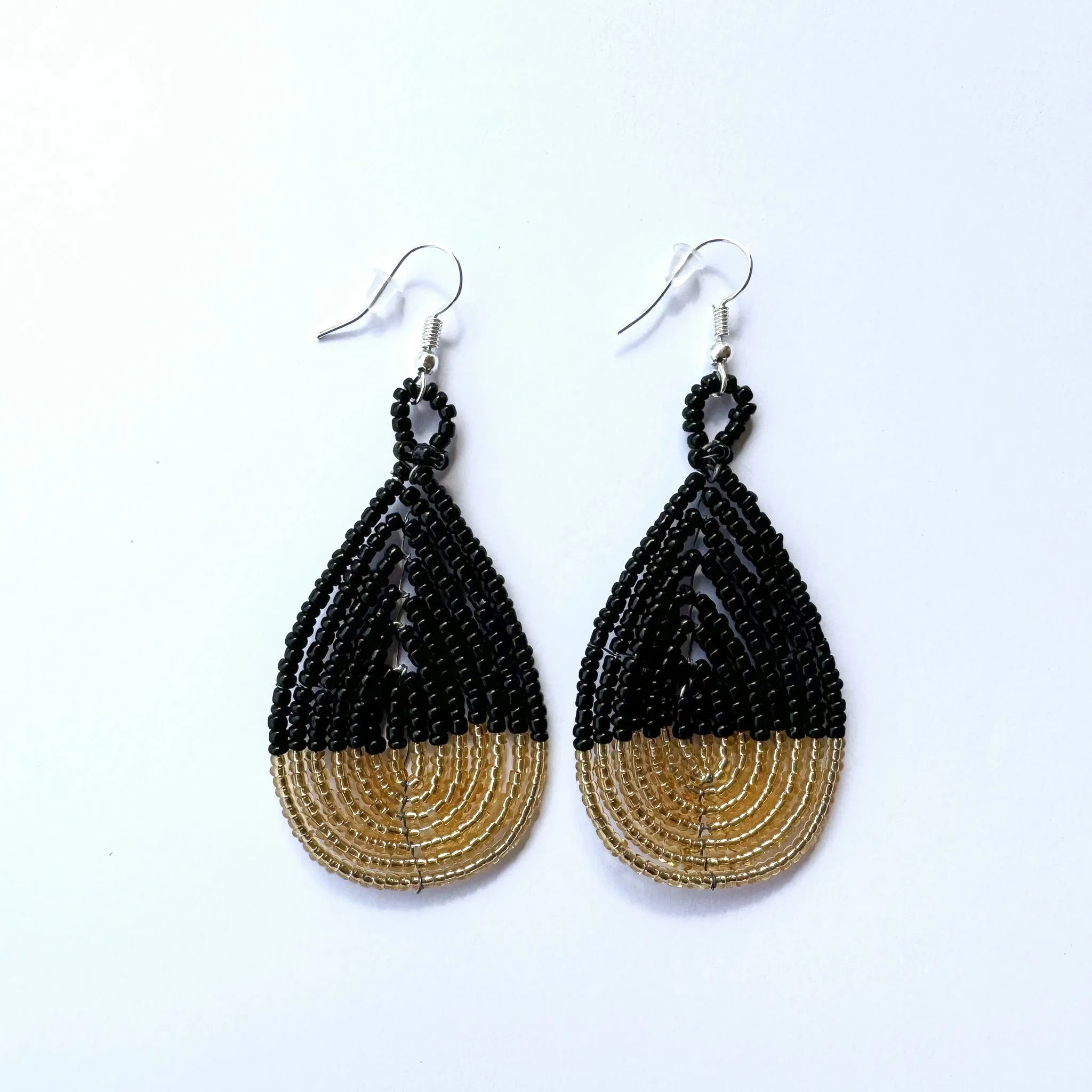 Beaded Tear Drop Earrings