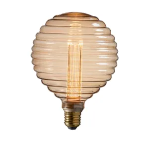 Beehive E27 Amber Tinted Ribbed 2.5w LED Light Bulb