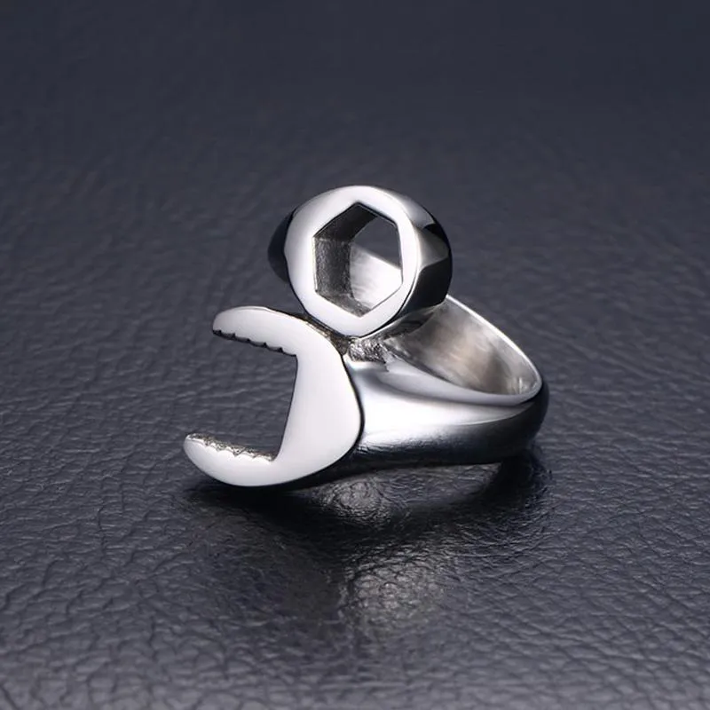 Biker Wrench Punk Ring