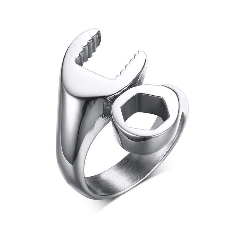 Biker Wrench Punk Ring