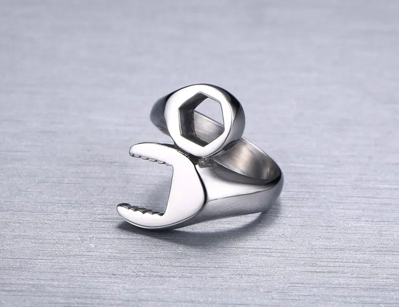 Biker Wrench Punk Ring