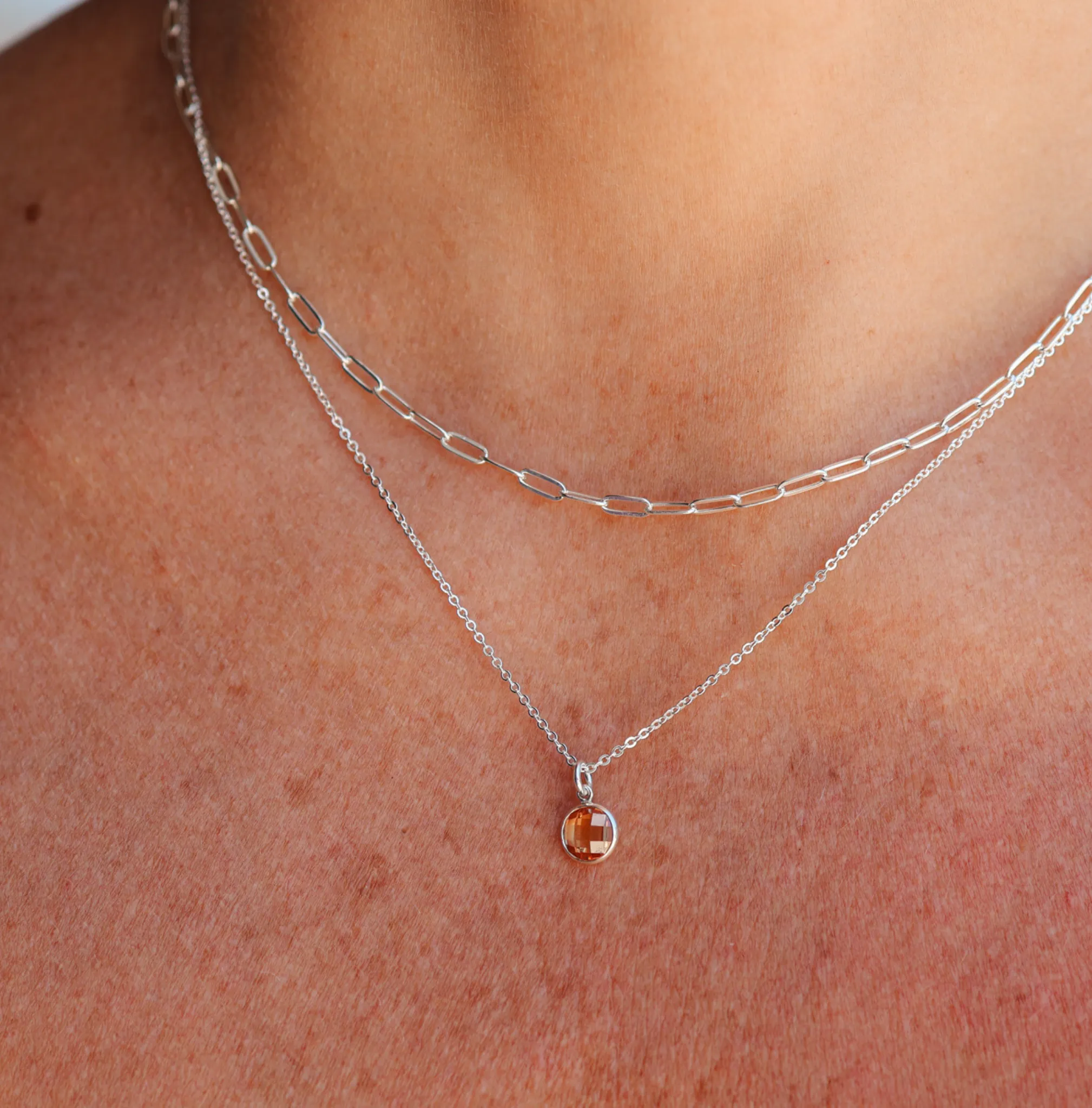 Birthstone Drop Necklace • November
