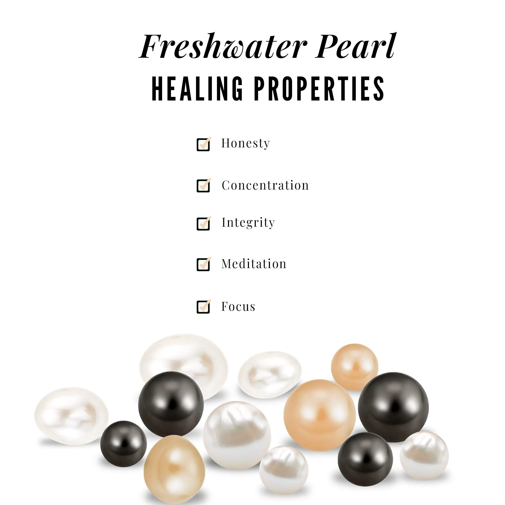 Black Diamond and Freshwater Pearl Cartilage Earring