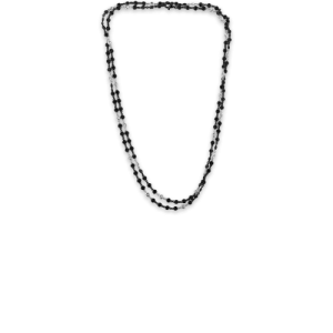 Black Spinel & White Sapphire Diamonds by the Yard Necklace
