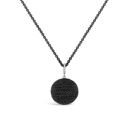 Black Spinel Sphere Necklace