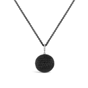 Black Spinel Sphere Necklace