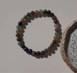 Bloodstone & Lapis Lazuli Strength | Beaded Bracelet Men’s Unisex