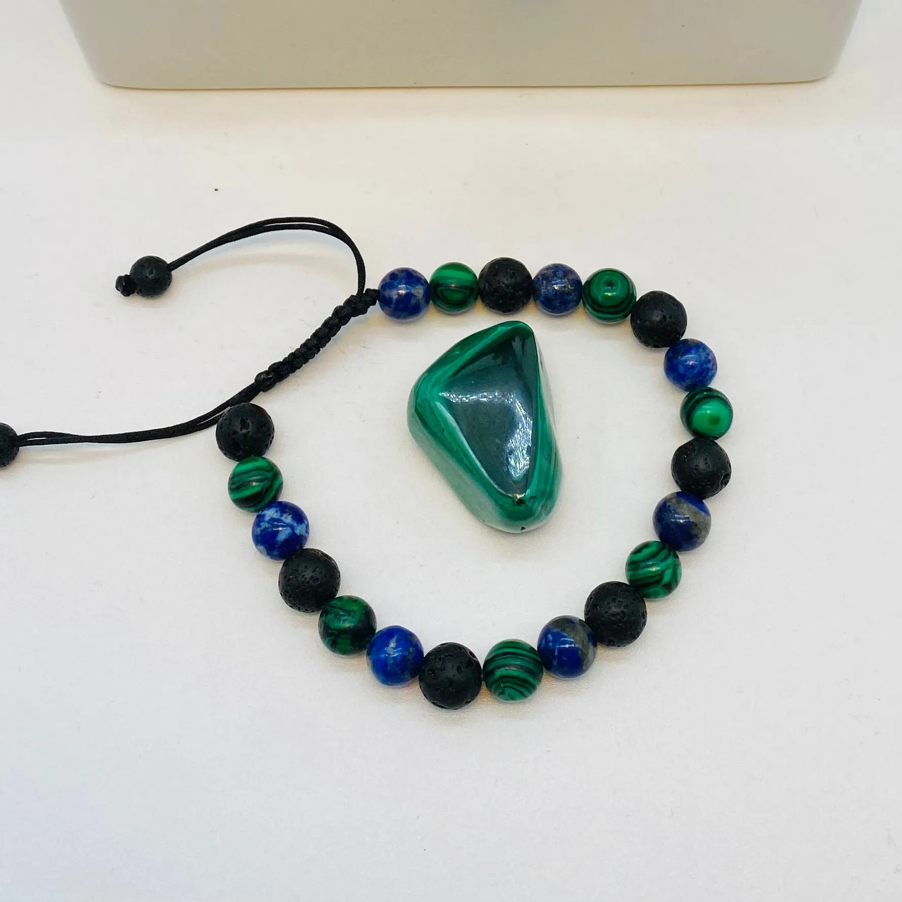 Bracelet Man Malachite/Lapis Lazuli/Lava Stone