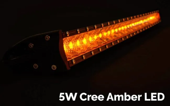 Cali Raised LED 42" Slim Single Row LED Bar - Amber