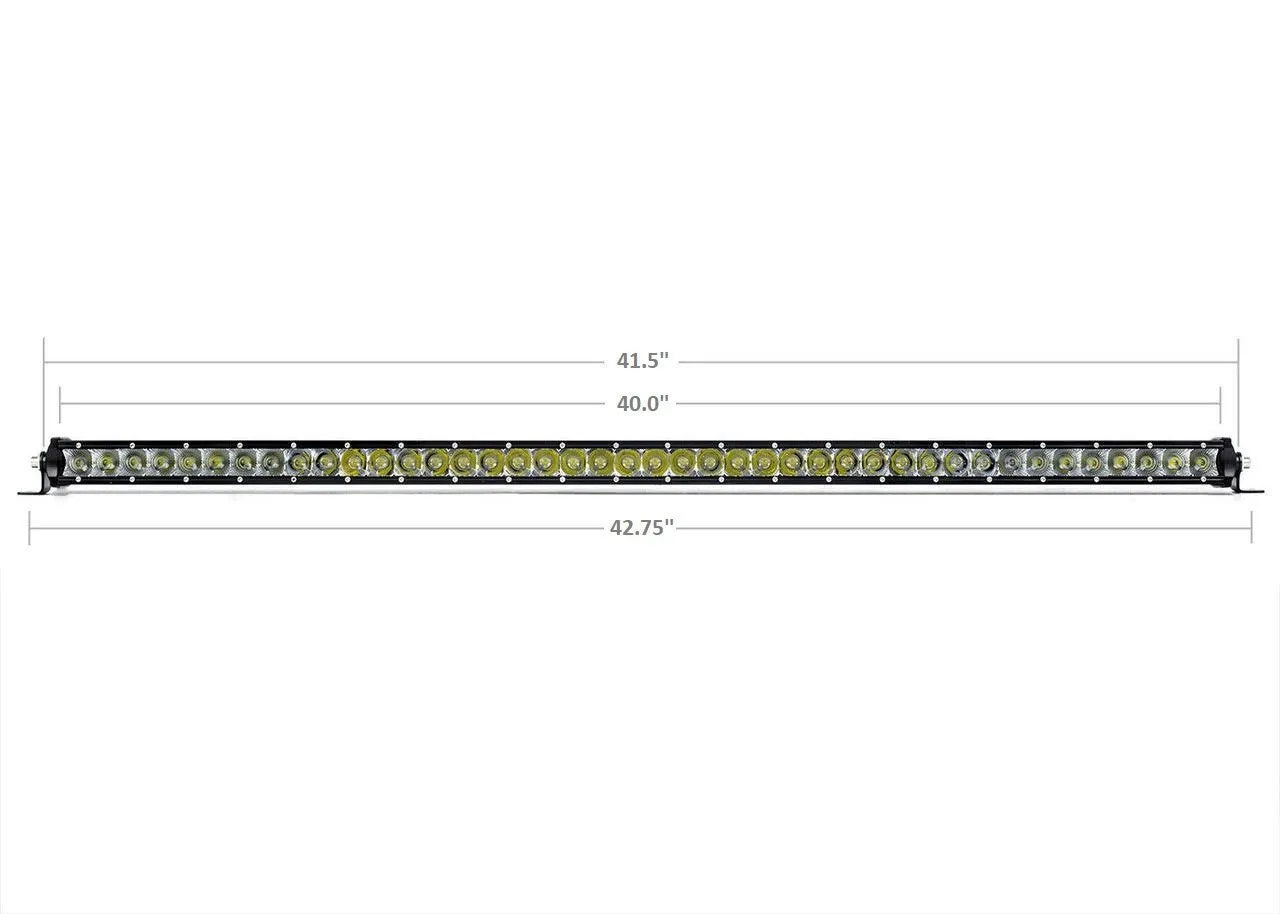 Cali Raised LED 42" Slim Single Row LED Bar - Amber