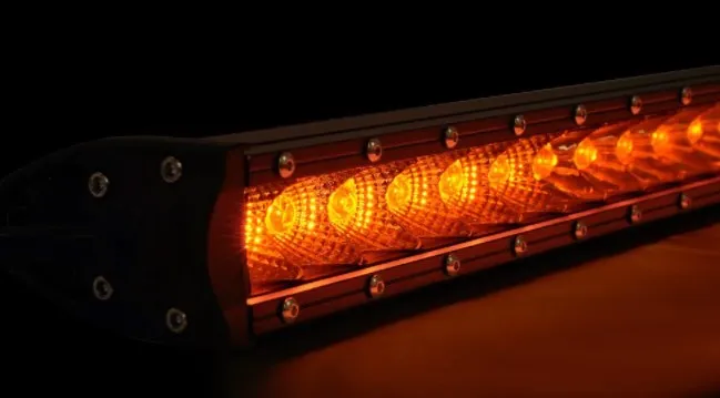 Cali Raised LED 42" Slim Single Row LED Bar - Amber