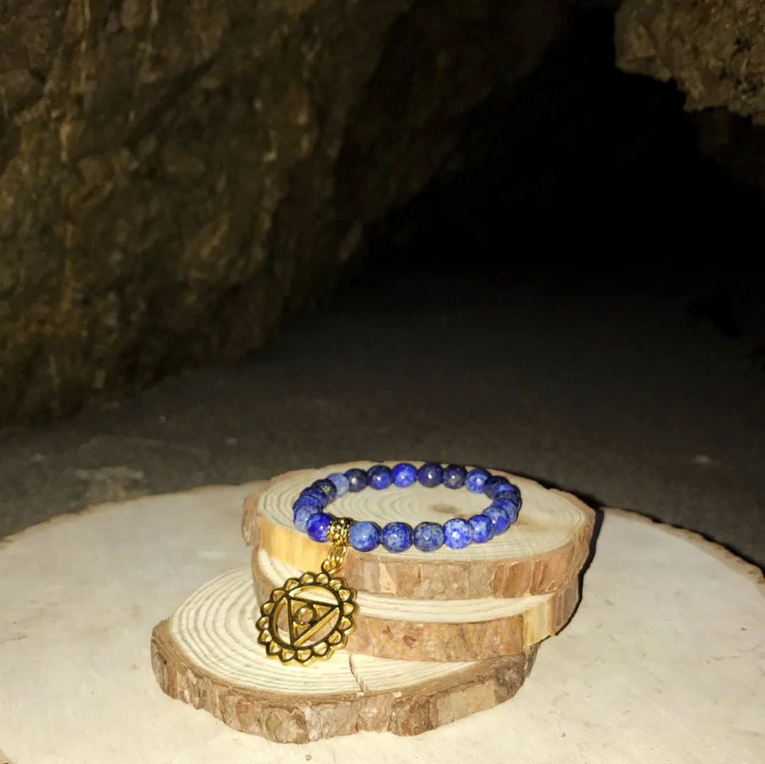 Chakra Bracelet for 5th (Throat) - Lapis Lazuli