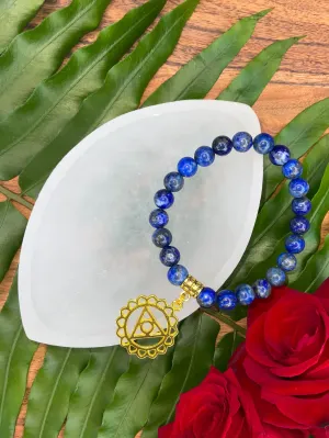 Chakra Bracelet for 5th (Throat) - Lapis Lazuli