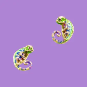 Chameleon Stud Earrings by Bill Skinner