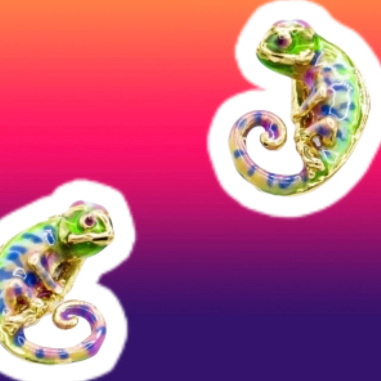 Chameleon Stud Earrings by Bill Skinner