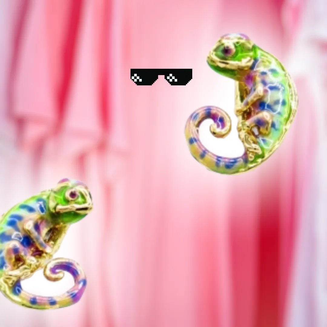 Chameleon Stud Earrings by Bill Skinner