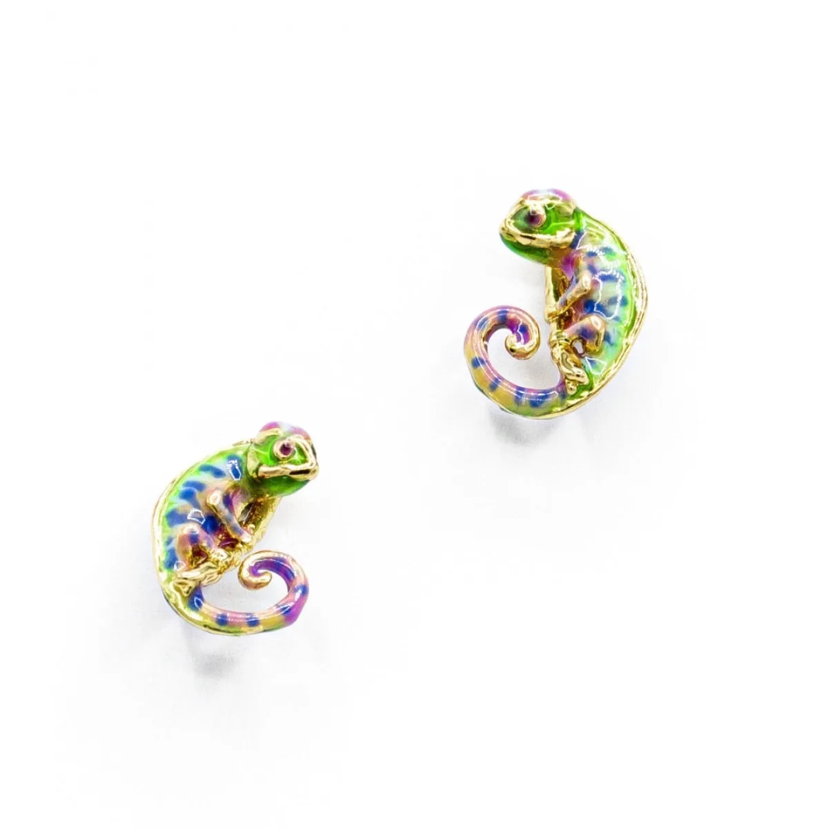 Chameleon Stud Earrings by Bill Skinner