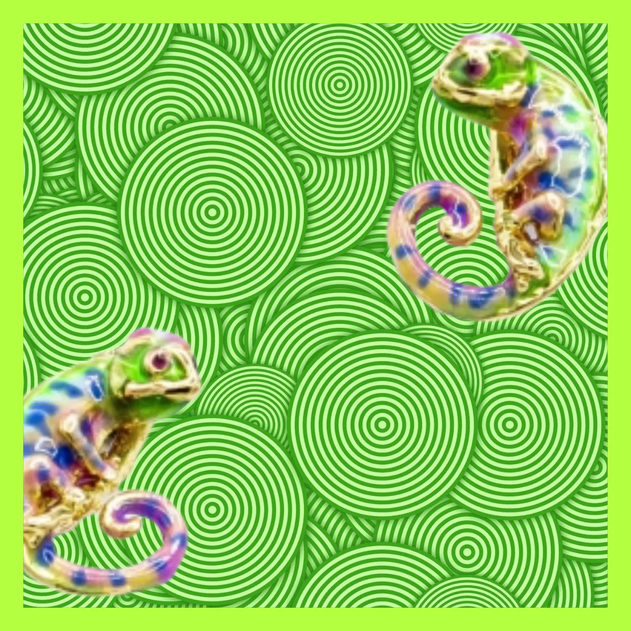 Chameleon Stud Earrings by Bill Skinner