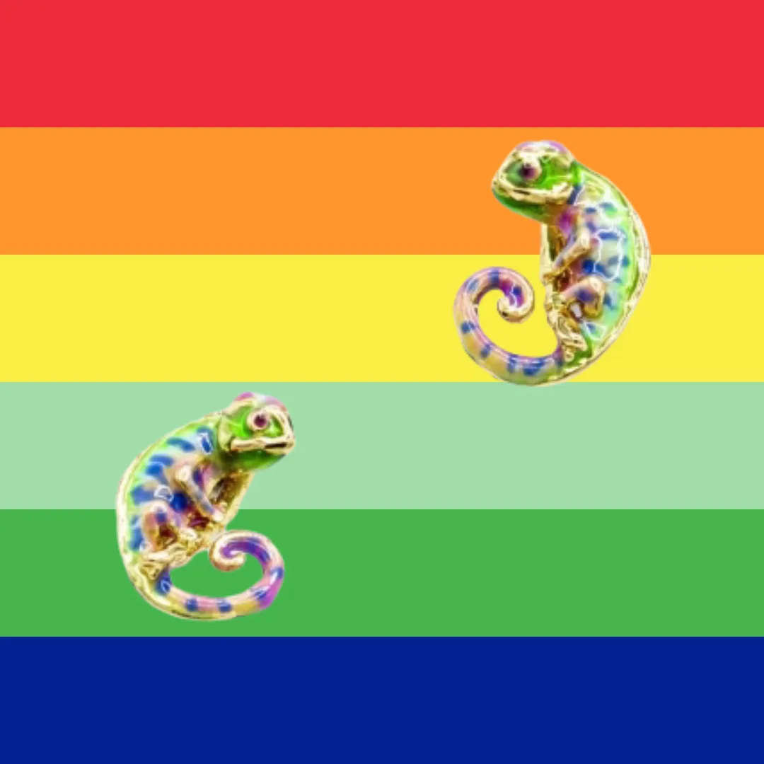 Chameleon Stud Earrings by Bill Skinner