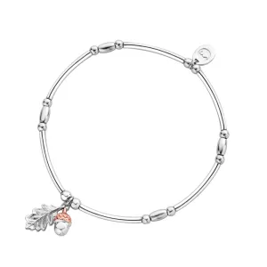 Clogau Royal Oak Leaf Affinity Sterling Silver Bead Bracelet