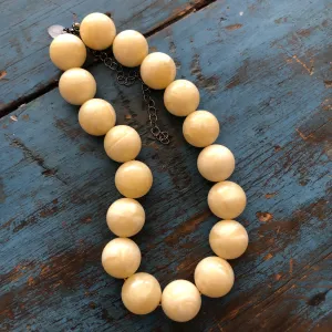Cream Marbled Marco Necklace