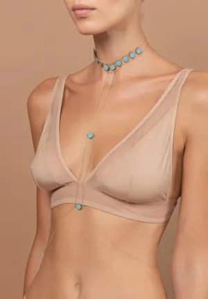 Crown Choker Circle Stone Body Chain