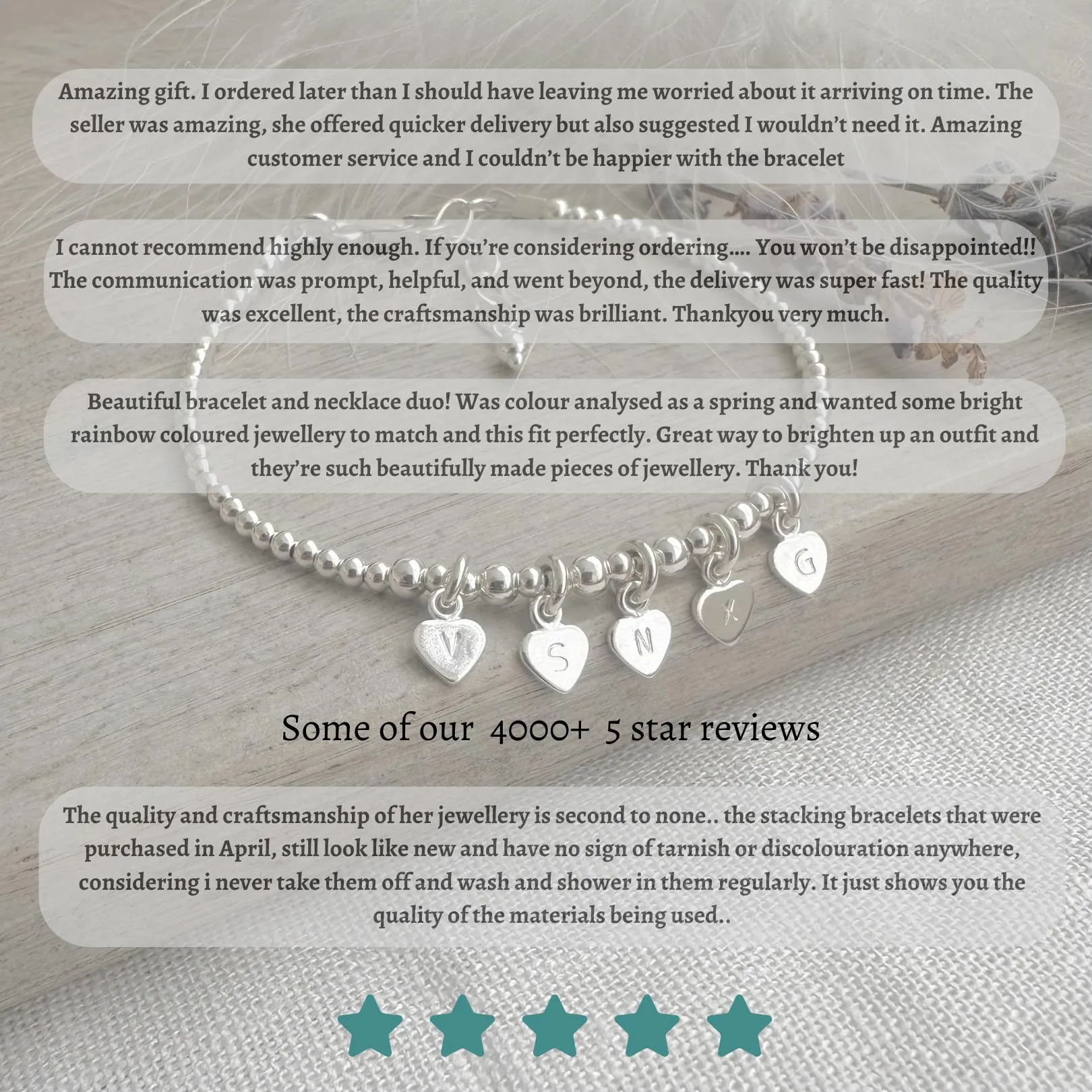 Dainty Birthstone Family Necklace for Mothers Day in Sterling Silver