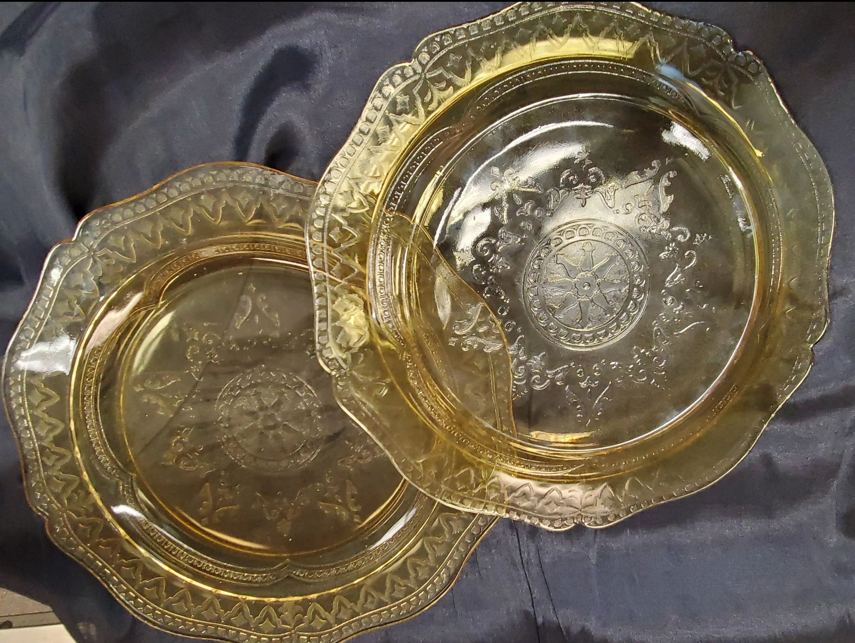 Depression Glass Amber Plate