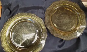 Depression Glass Amber Plate