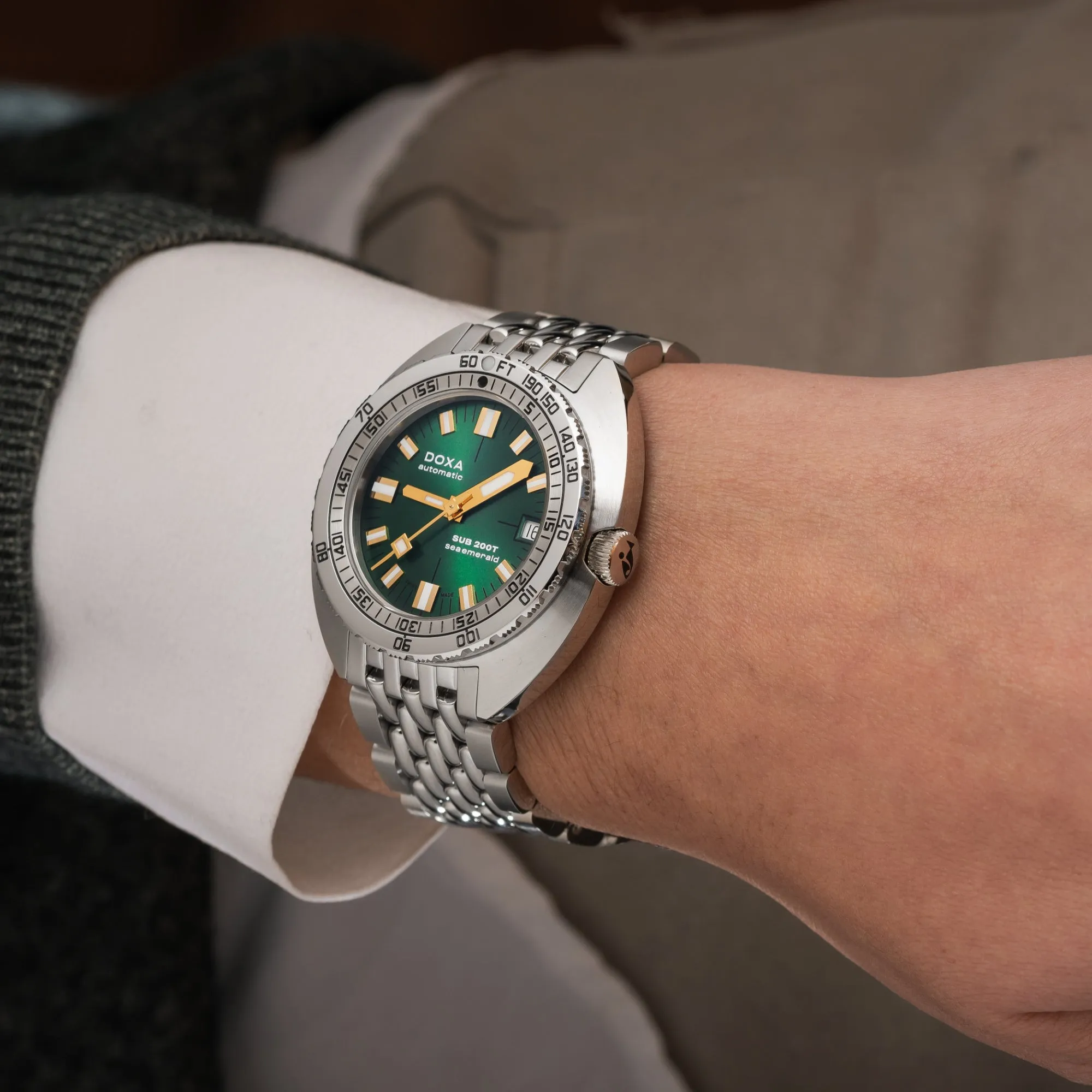 Doxa 200 T - Sea Emerald (Green) Sunray Dial