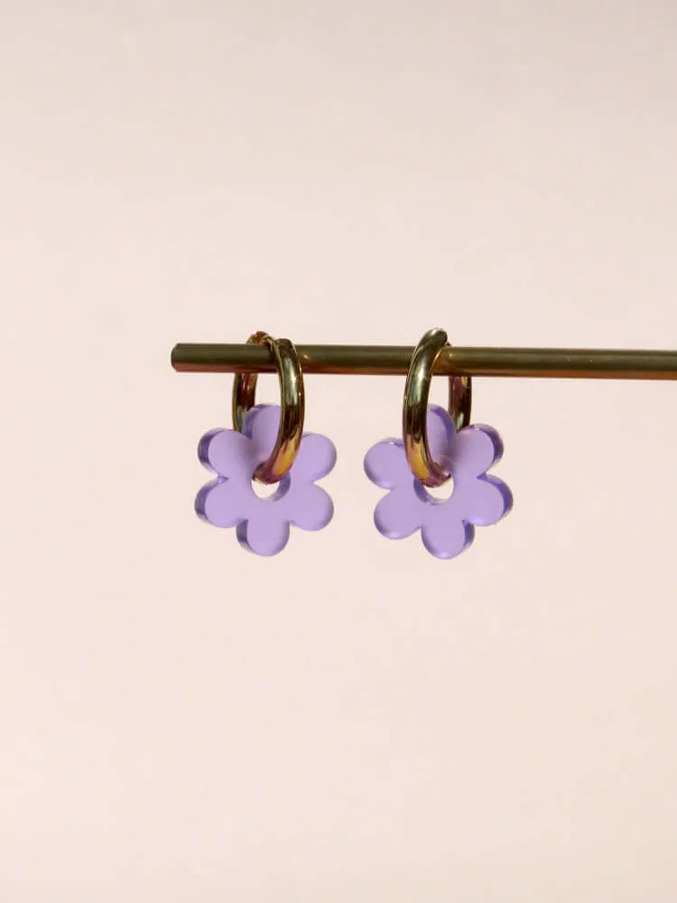 Earrings - Lilac Flower