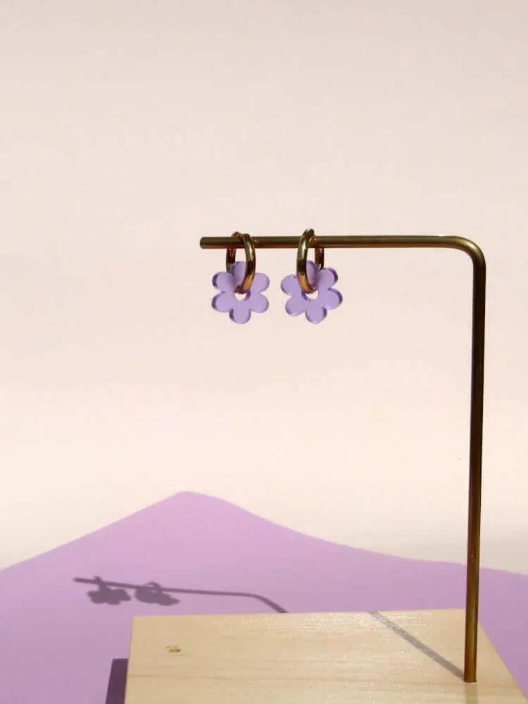 Earrings - Lilac Flower