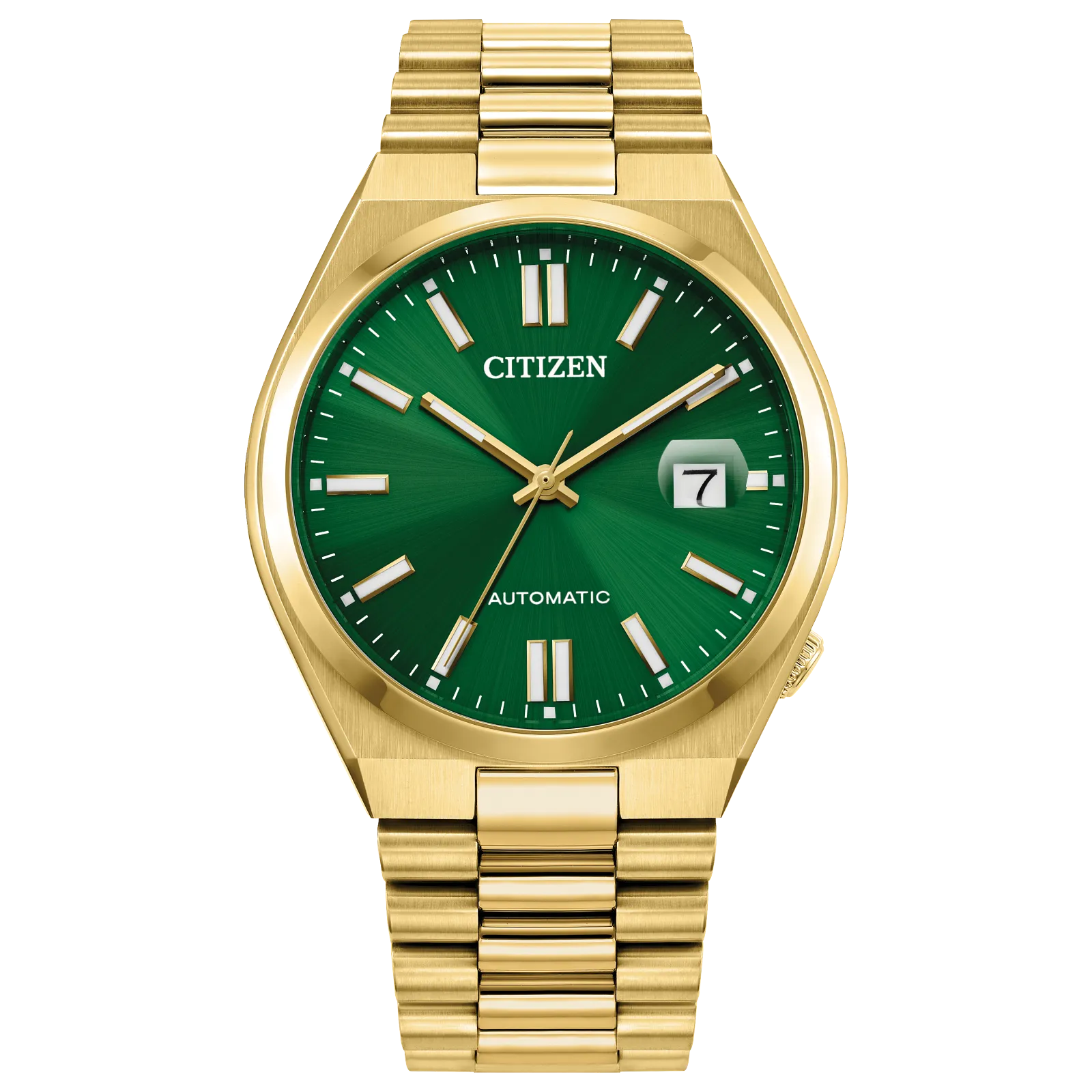 Emerald Green Tsuyosa Watch in Gold Tone Stainless Steel