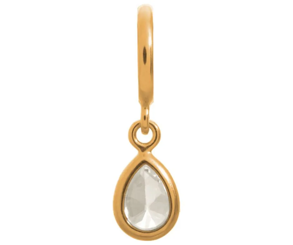 Endless Jewellery Citrine Drop Gold Charm
