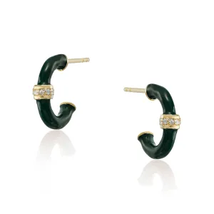 Erin Green Enamel Hoops