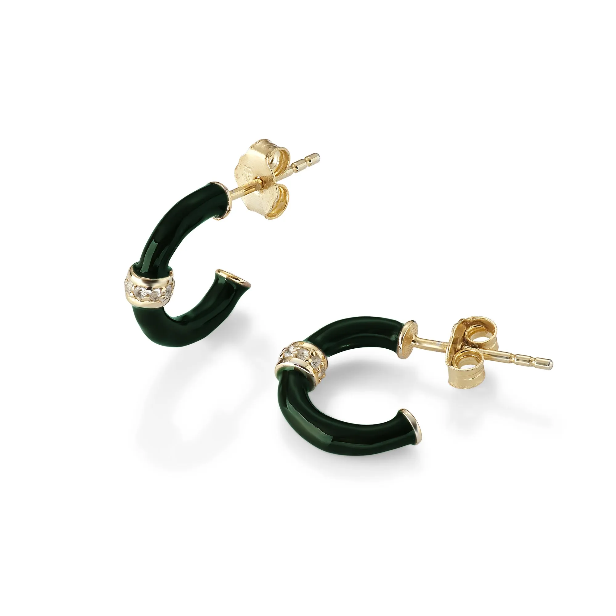 Erin Green Enamel Hoops