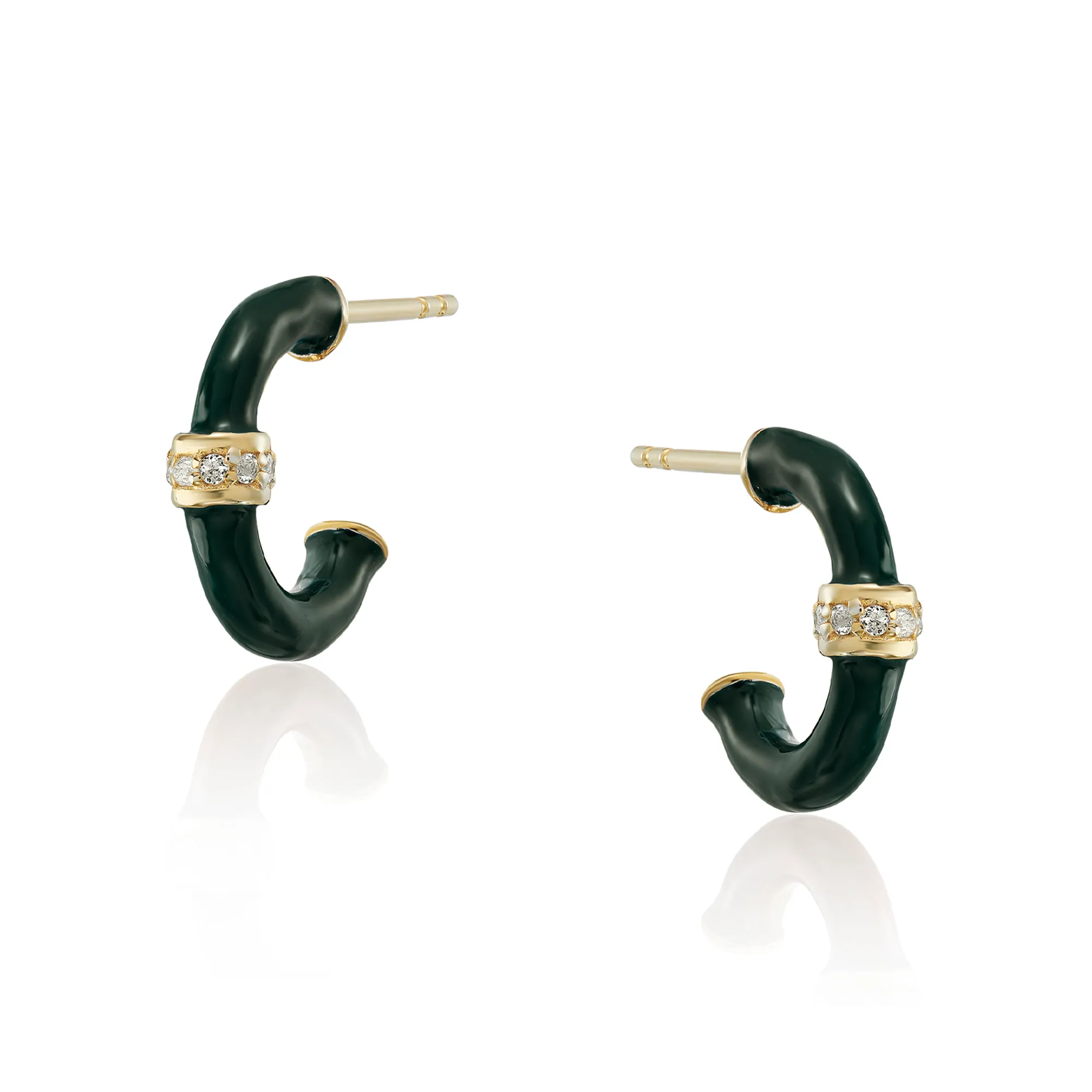 Erin Green Enamel Hoops