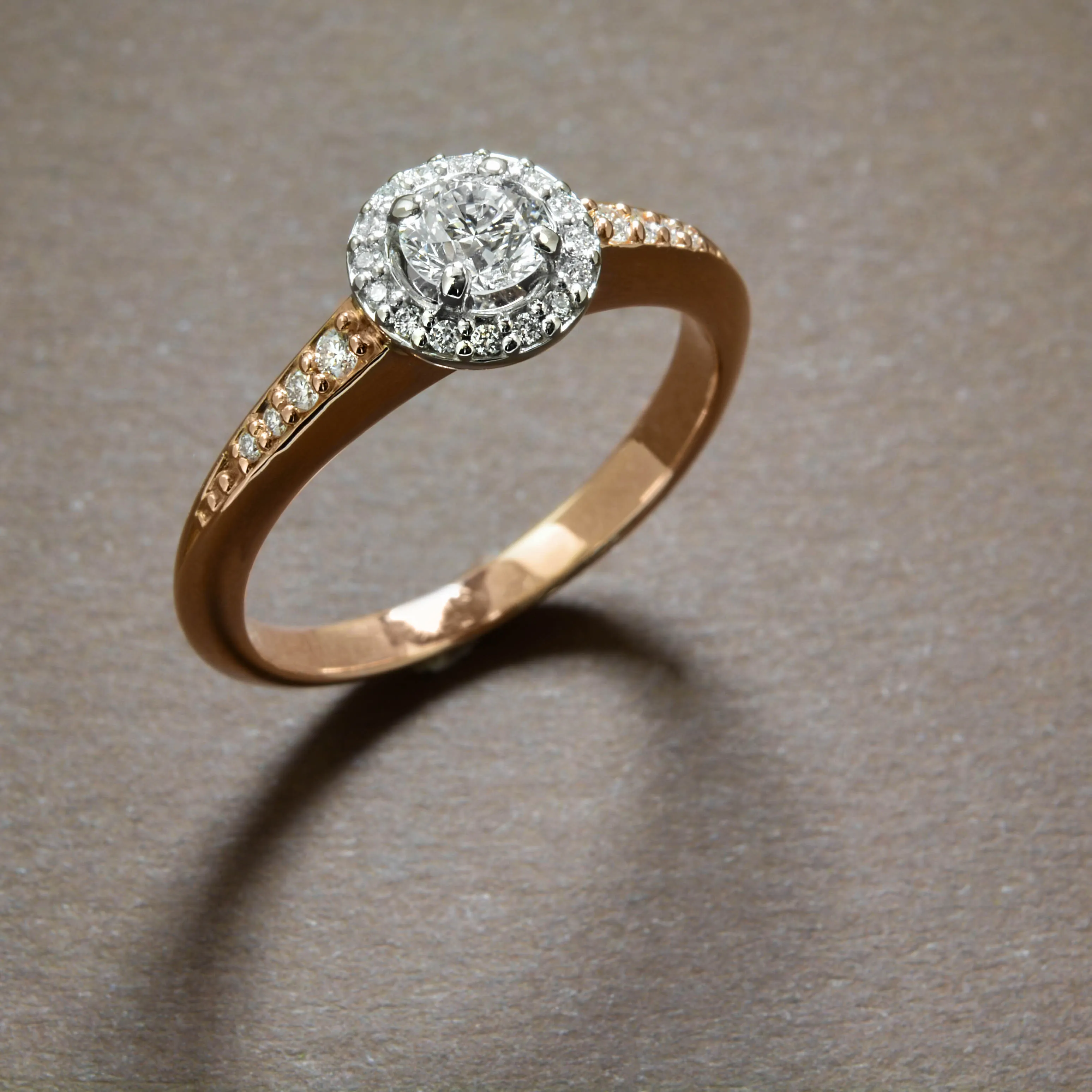 Estate Rose Gold Engagement Ring