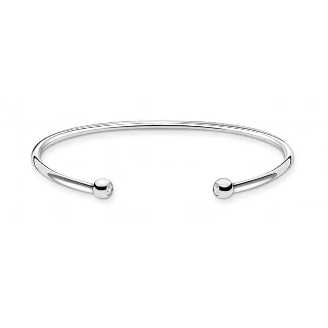 Flexible Silver Dot Bangle AR103-051-14