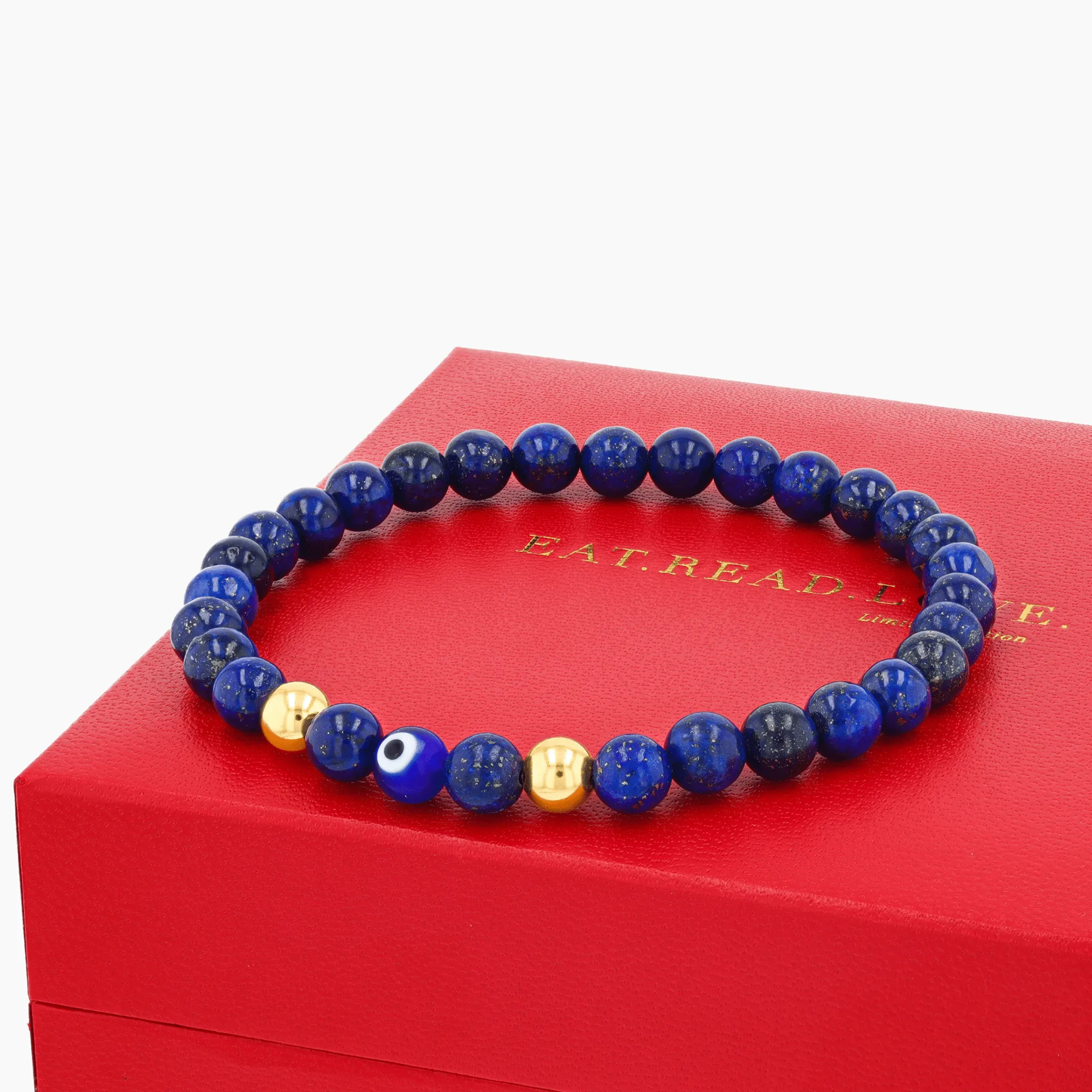Gemini Zodiac Evil Eye Real Gold Protection Bracelet