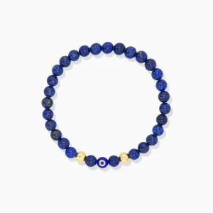 Gemini Zodiac Evil Eye Real Gold Protection Bracelet