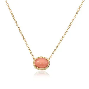 Gemstone Twist Bezel Necklace