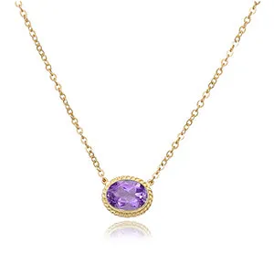 Gemstone Twist Bezel Necklace