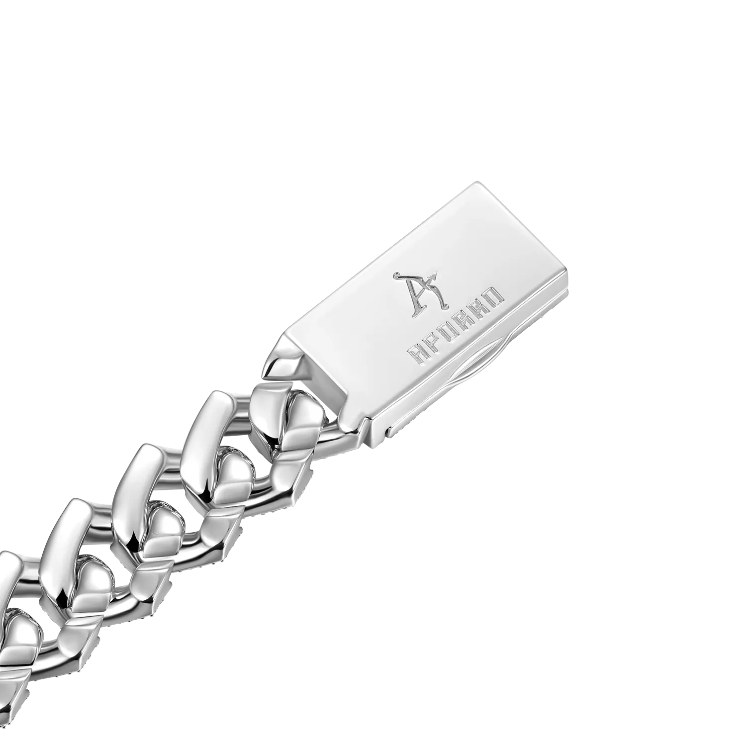 Halo Emerald Cut Prong Cuban Link Bracelet - 15mm