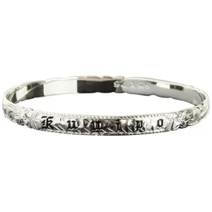 Hawaiian Jewelry Kuuipo (Sweetheart) Cut Out Black Baby Bangle